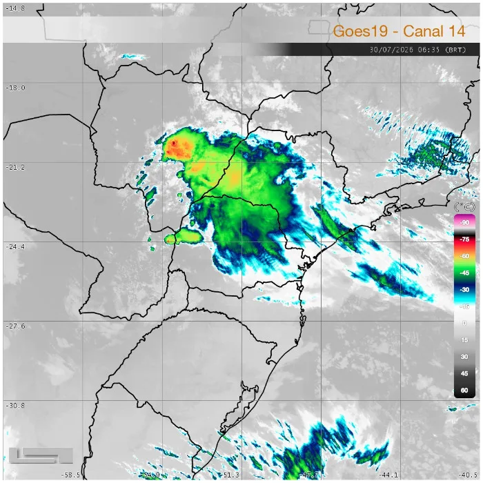 Previsão do tempo para o Paraná