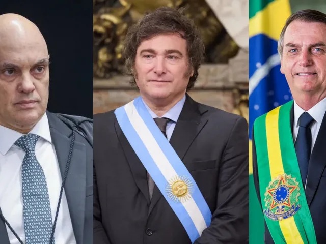 Moraes nega pedido de visita de Javier Milei a Jair Bolsonaro em prisão domiciliar