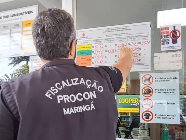 Procon Maringá aponta diferença de 11,13% nos preços da gasolina em postos da cidade