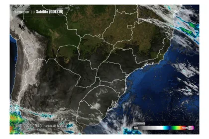 Radar Simepar, previsão do tempo no Paraná
