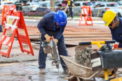 Obra do trecho elevado em frente à Catedral avança para fase de preparação da base e infraestrutura