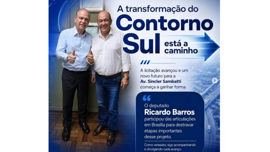 obra do Contorno Sul ganha novo impulso com articulação em Brasília