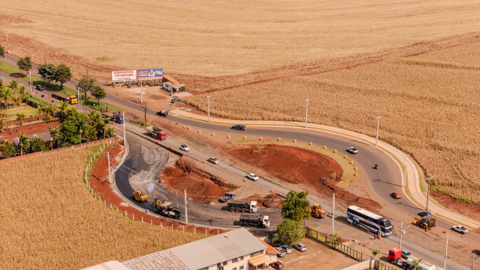 Prefeitura de Maringá orienta condutores sobre trecho em obras que dá acesso à PR-317