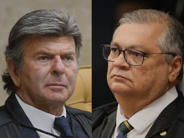 Ministro Luiz Fux e o ministro Flávio Dino do Supremo Tribunal Federal (STF)