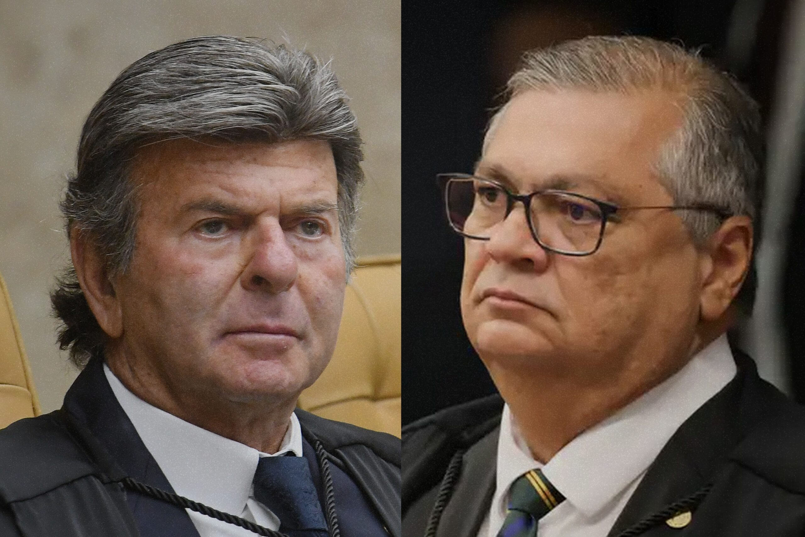 Ministro Luiz Fux e o ministro Flávio Dino do Supremo Tribunal Federal (STF)