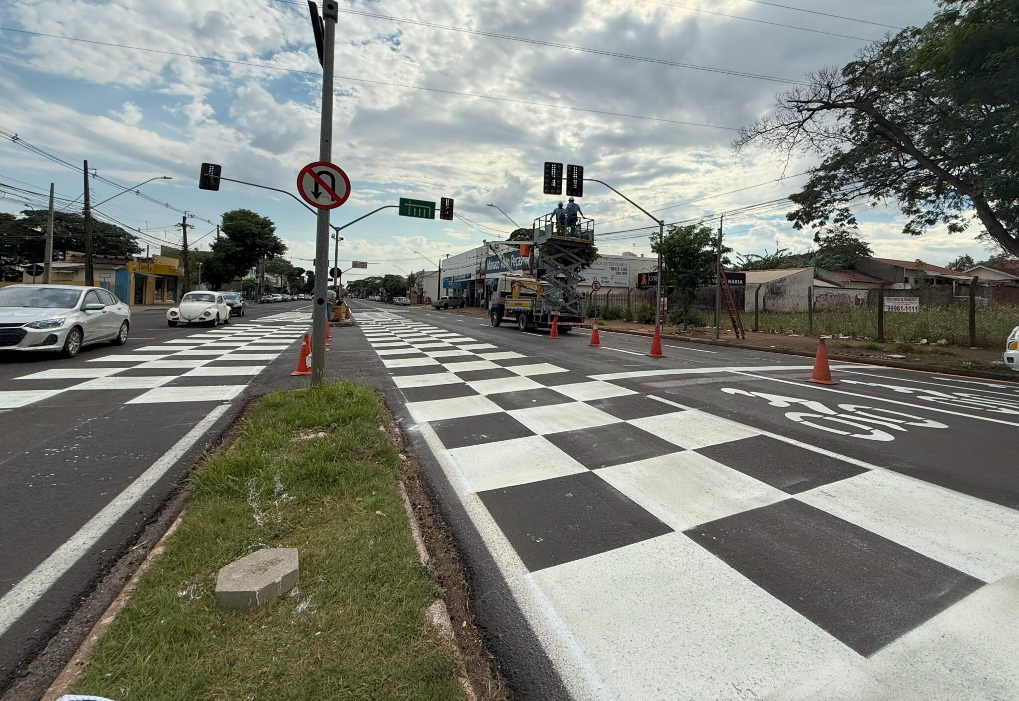 Para proporcionar mais segurança, Prefeitura de Maringá realiza mudanças no acesso da Avenida Alício Campolina pela Avenida Morangueira