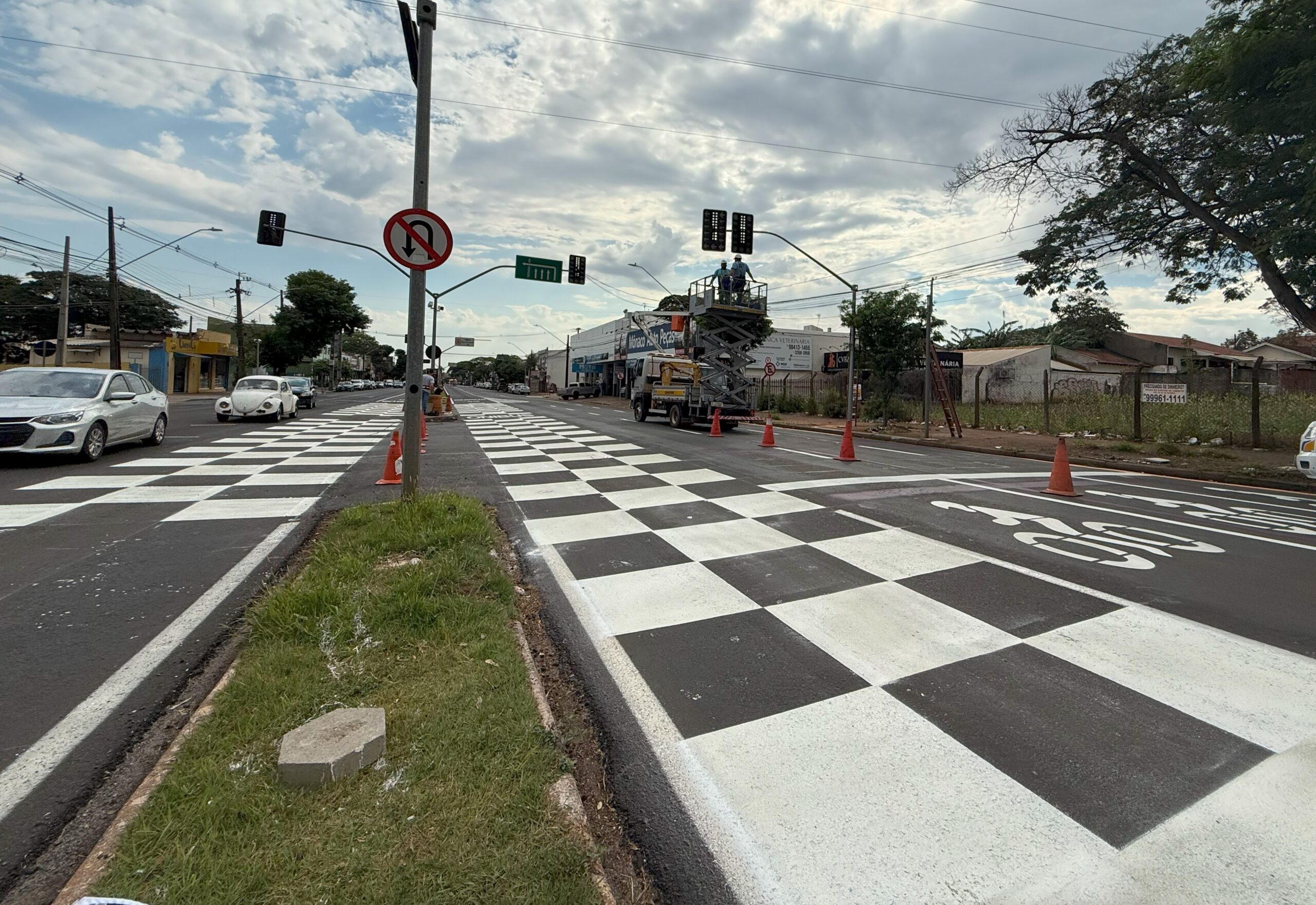 Para proporcionar mais segurança, Prefeitura de Maringá realiza mudanças no acesso da Avenida Alício Campolina pela Avenida Morangueira