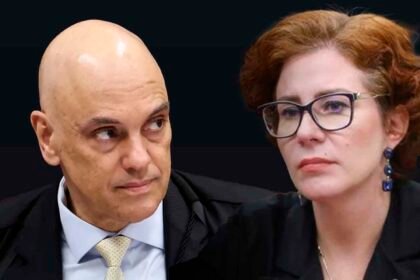 O ministro Alexandre de Moraes, do STF e a deputada Carla Zambelli