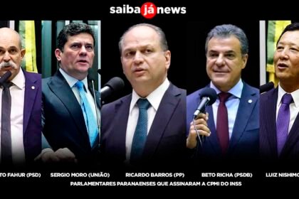 Moro, Barros e Richa entre os 22 parlamentares do Paraná que assinaram a CPMI do INSS para investigar fraudes bilionárias. Veja a lista completa dos deputados e senadores paranaenses que apoiam a apuração.