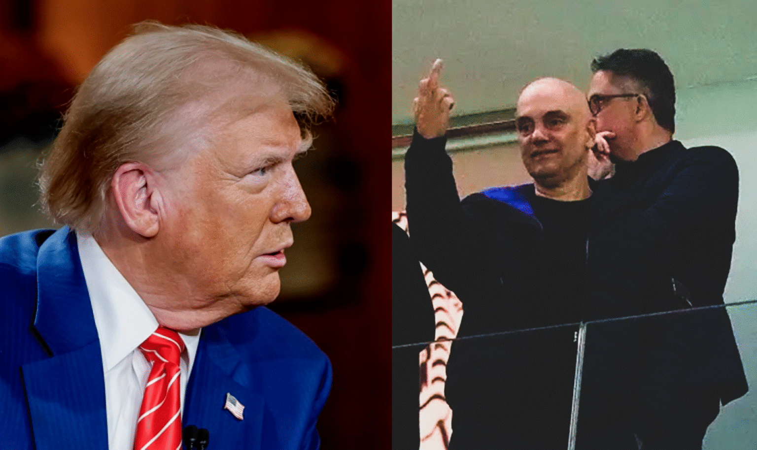 Lei Magnitsky de Donal Trump contra Alexandre de Moraes mostrando o dedo do meio