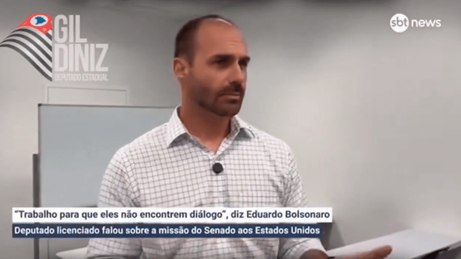 Eduardo Bolsonaro nos Estados Unidos sobre taxação de 50%