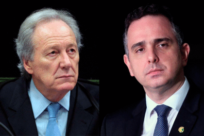 Ministro do STF Ricardo Lewandowski e o senador Rodrigo Pacheco