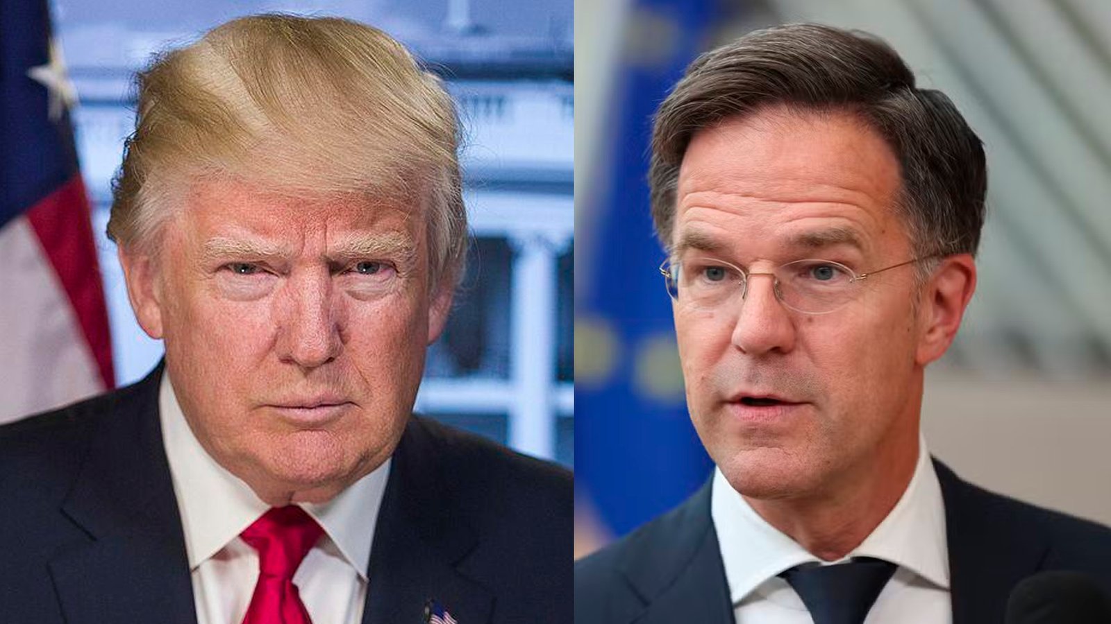 O presidente dos EUA, Donald Trump e osecretário-geral da OTAN, Mark Rutte