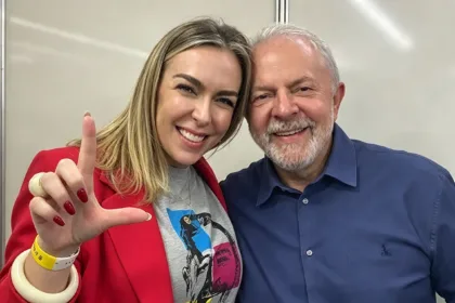A empresária e lobista Roberta Luchsinger e o presidente Luiz Inácio Lula da Silva