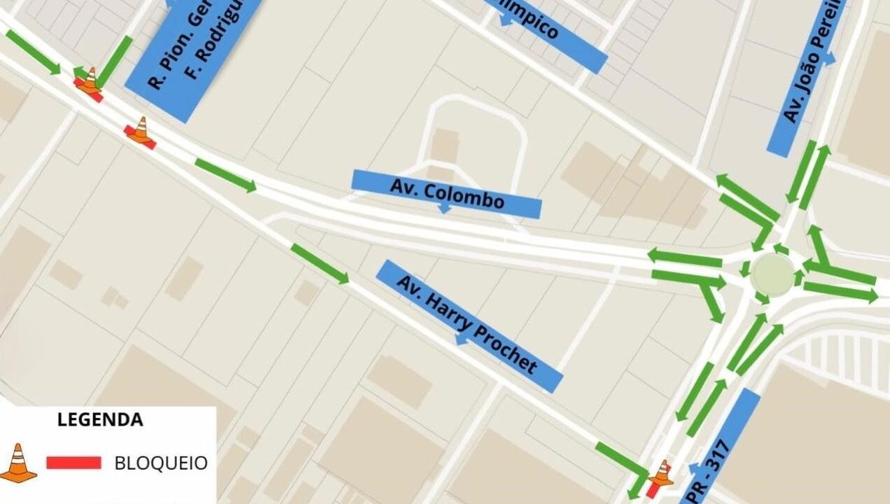 Rotatória do Trevo do Catuaí será liberada neste domingo, 14, a partir das 7h30