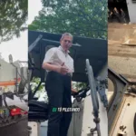 Silvio Barros pilota maquina fresadora