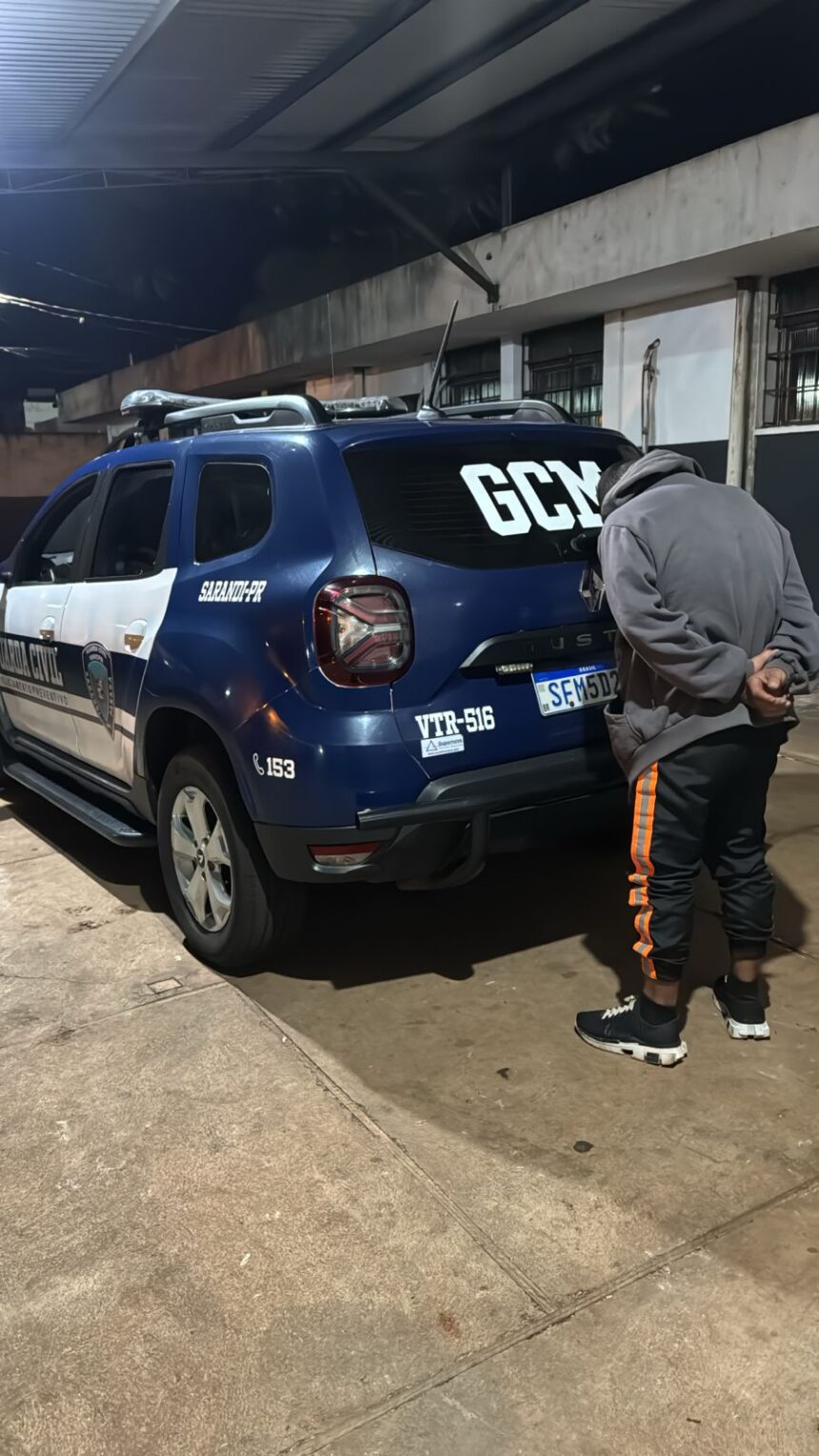 Guarda Municipal de Sarandi prende ladrão que furtava fios no centro da cidade