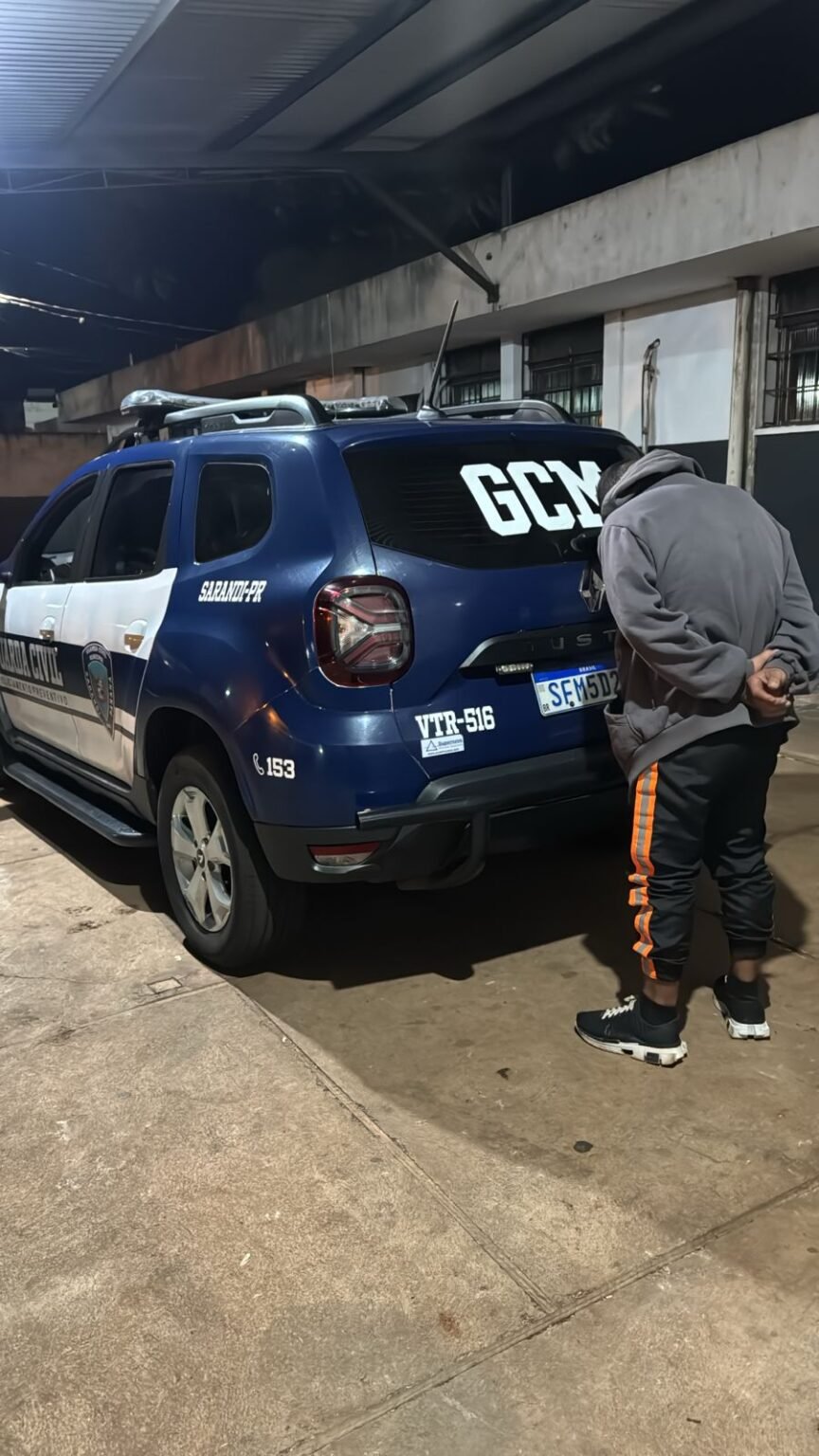 Guarda Municipal de Sarandi prende ladrão que furtava fios no centro da cidade