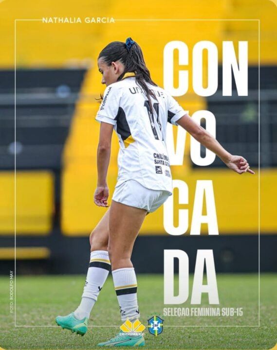 Talento de Maringá brilha no futebol feminino: Nathália, de 14 anos, convocada para a Seleção Brasileira!