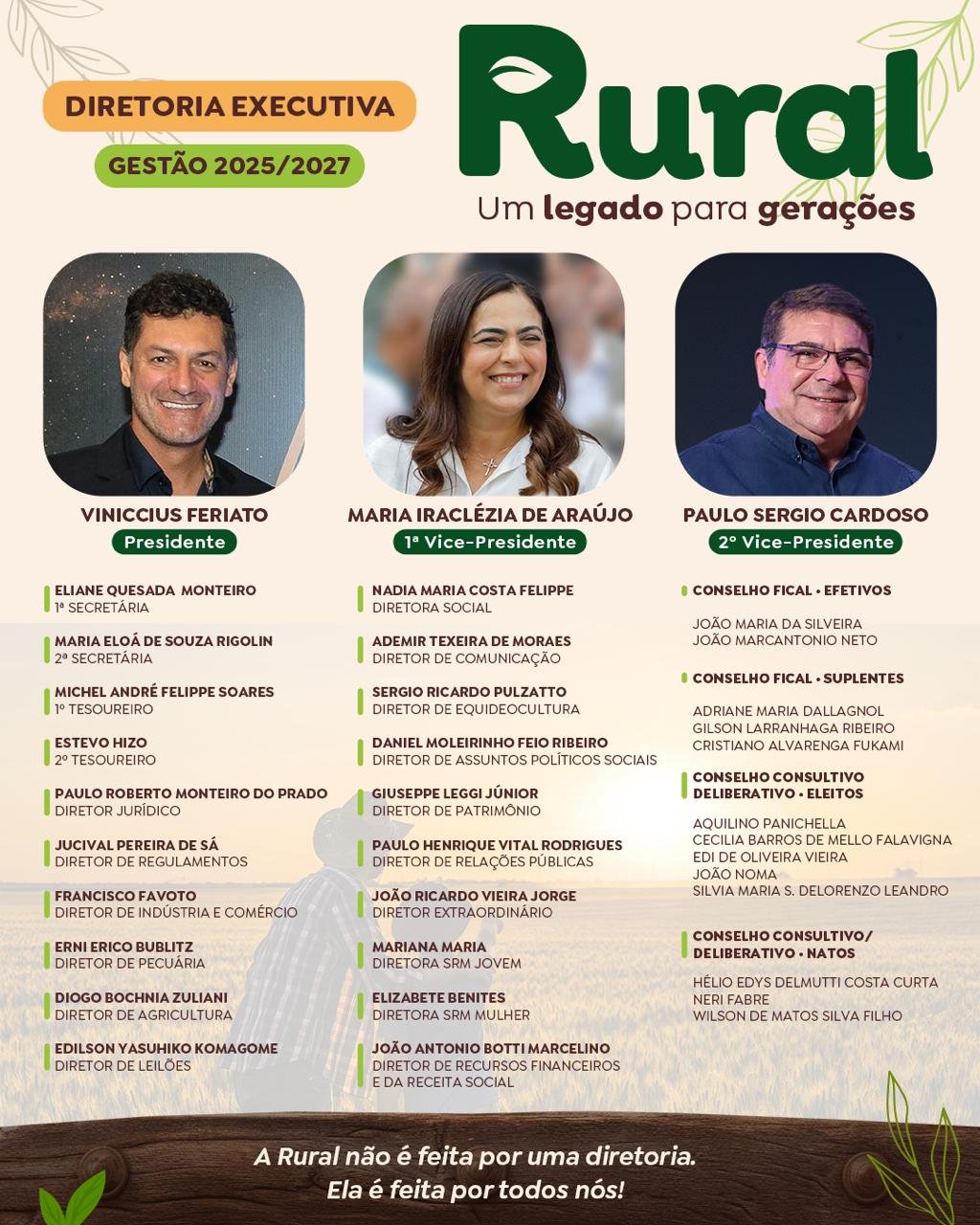 Eleição na SRM: Nota de posicionamento oficial Chapa "Rural Um Legado para Gerações" 2 Chapa “Rural: Um Legado para Gerações” - Eleições na Sociedade Rural de Maringá (SRM)