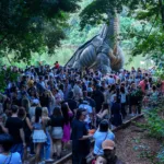 Exposição Jurássico Condor, no Parque do Ingá