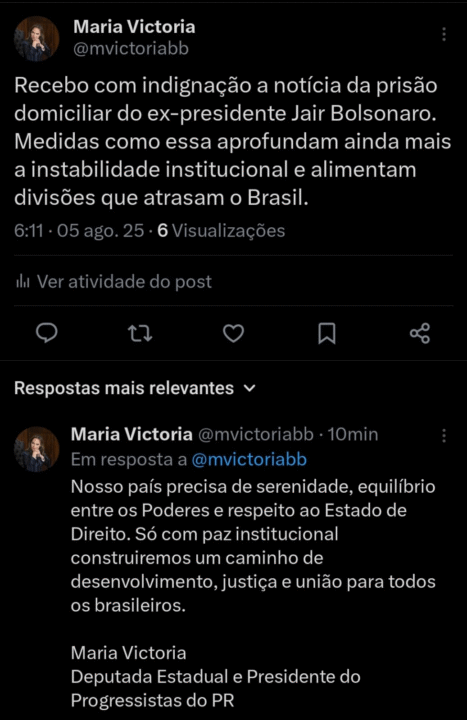 atinho Junior e Maria Victoria reagem à prisão de Bolsonaro decretada por Moraes