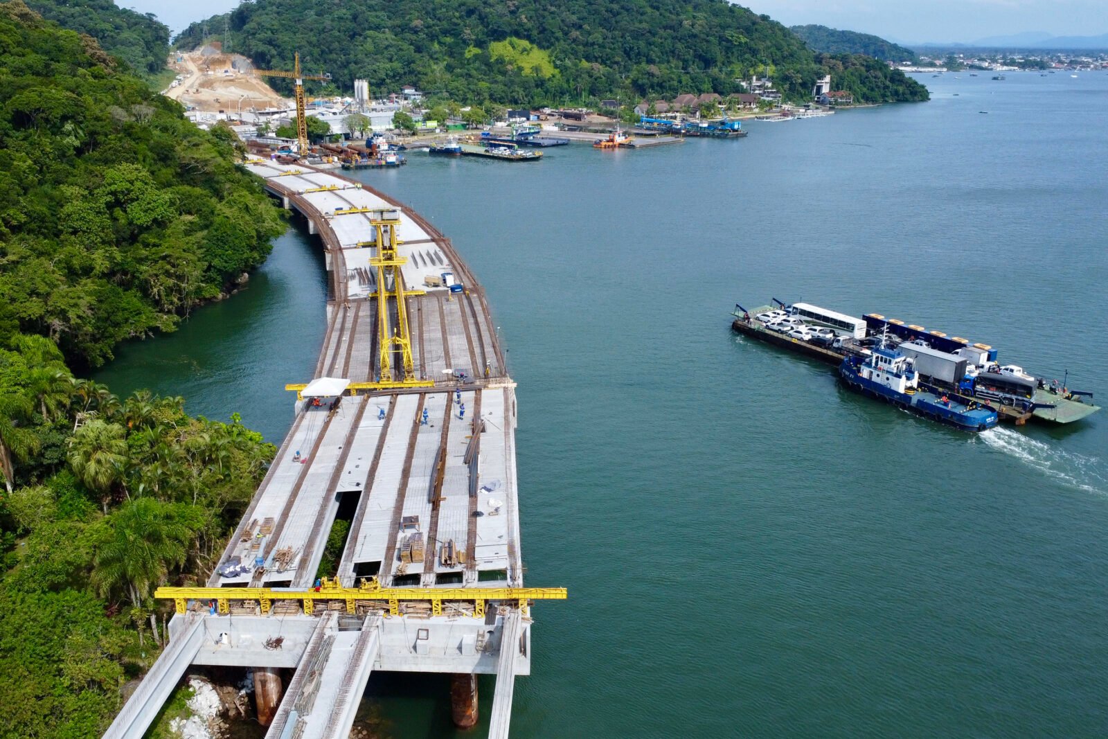 Obras da Ponte de Guaratuba Avançam com 55,7% de Execução no Litoral do Paraná