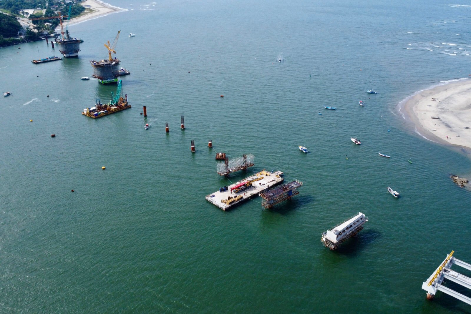 Obras da Ponte de Guaratuba Avançam com 55,7% de Execução no Litoral do Paraná
