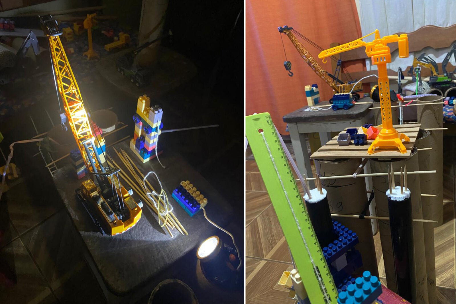 Menino sonha ser engenheiro e cria réplica da Ponte de Guaratuba com brinquedos